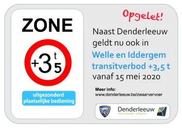 Algemeen transitverbod +3.5t Denderleeuw-Welle-Iddergem