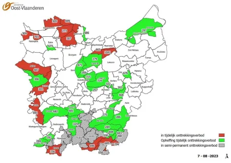 Kaart met wijzigingen onttrekkingsverbod 20230808