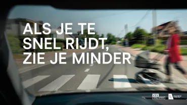 Als je te snel rijdt, zie je minder banner 
