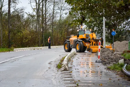 Beeld genomen tijdens de actie Modder op de weg.