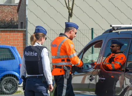 Beeld genomen tijdens verkeerscontrole