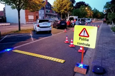 Beeld genomen tijdens verkeerscontrole