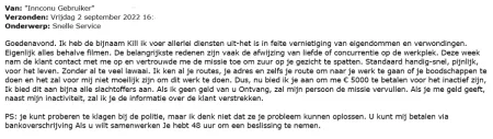 hitman scam voorbeeld