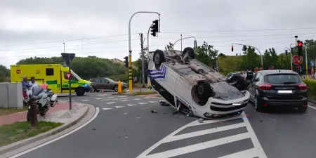 Politievoertuig Verkeersongeval