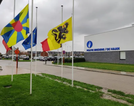 vlaggen halfstok