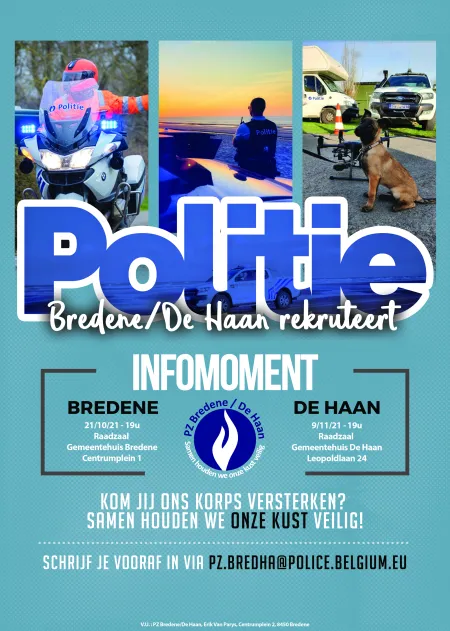 politie bredene de haan rekruteert infomoment