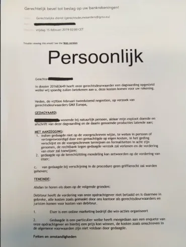 Brief deurwaarder