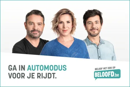 Banner "ga in automodus als je rijdt" 