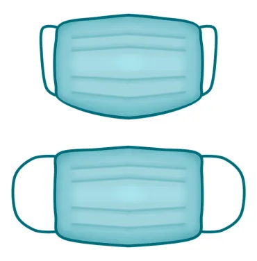 blauw mondmasker 