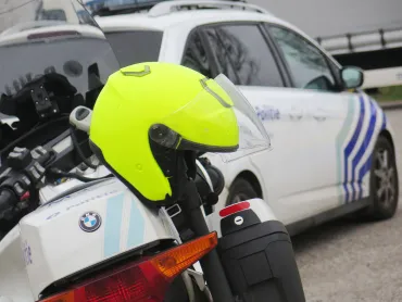 moto + gele helm