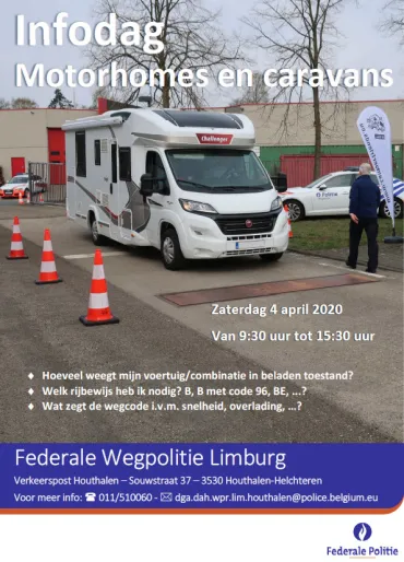 Affiche infodag motorhome of caravan.