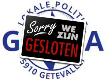Bordje gesloten