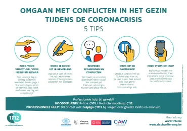 Omgaan met conflicten in het gezin tijdens de coronaceisis.