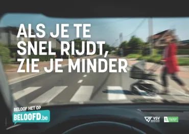 Als je te snel rijdt, zie je minder