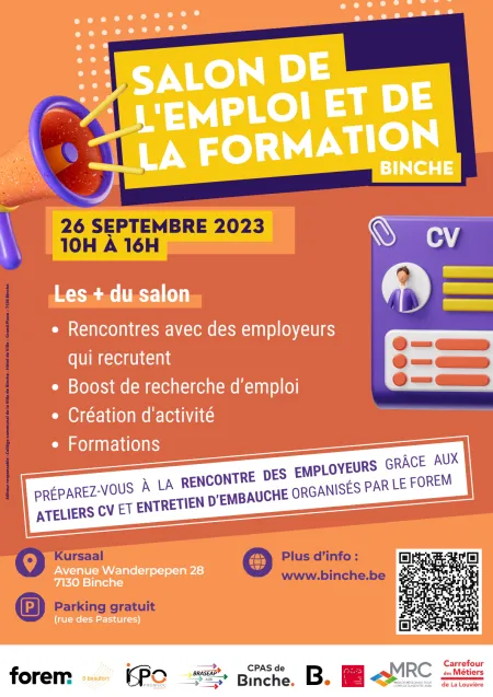 salon de l'emploi et de la formation Binche 26-09-2023