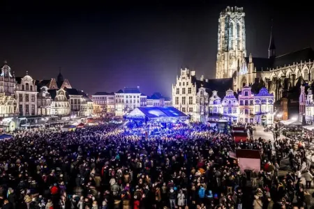 Grote Markt stad Mechelen - Oudejaarsavond