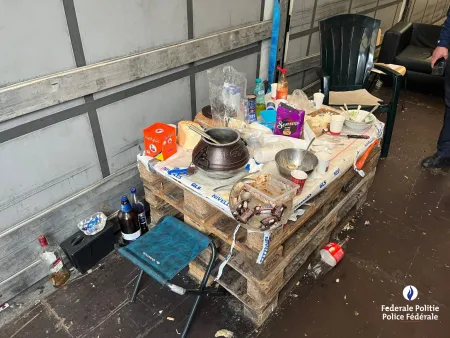 Grande action de contrôle sur les parkings pour poids lourds du port de Zeebruges 