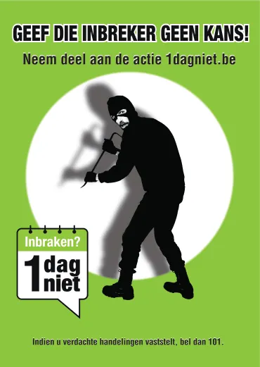 Inbraakpreventie dankzij de actie "1 dag niet"!