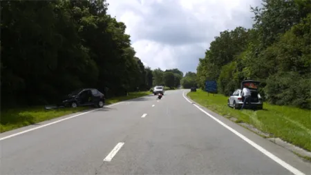 Verkeersongeval op de RN 97 ter hoogte van Ciney