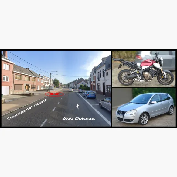 Accident avec délit de fuite à Wavre le 26/11/20