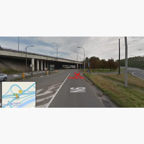 Accident et délit de fuite à Nimy